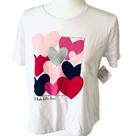 NWT white pink t-shirt - Junior - XXL 18 year old - Picture 1 of 7